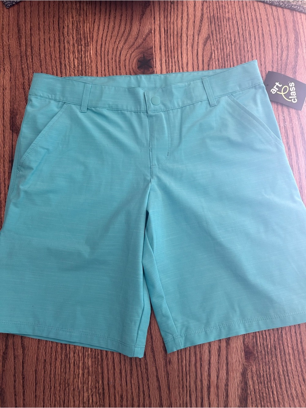 art class boy’s Teal Active Shorts 16 husky